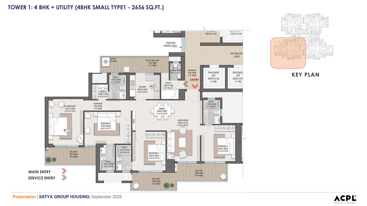 4 BHK+SPR Floor Plan
