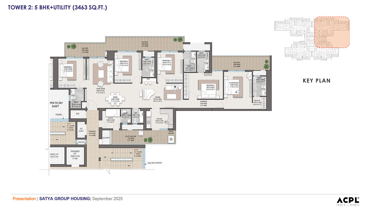 5 BHK+SPR Floor Plan