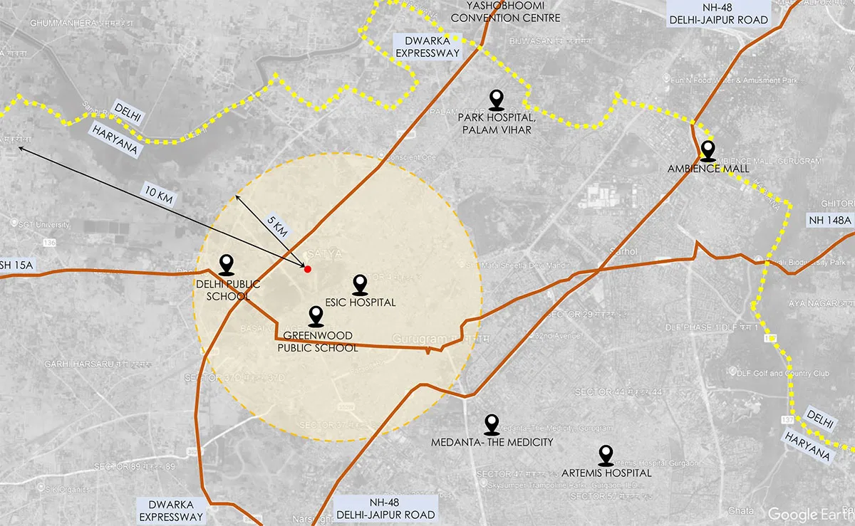 Satya Levante Residences Location Map